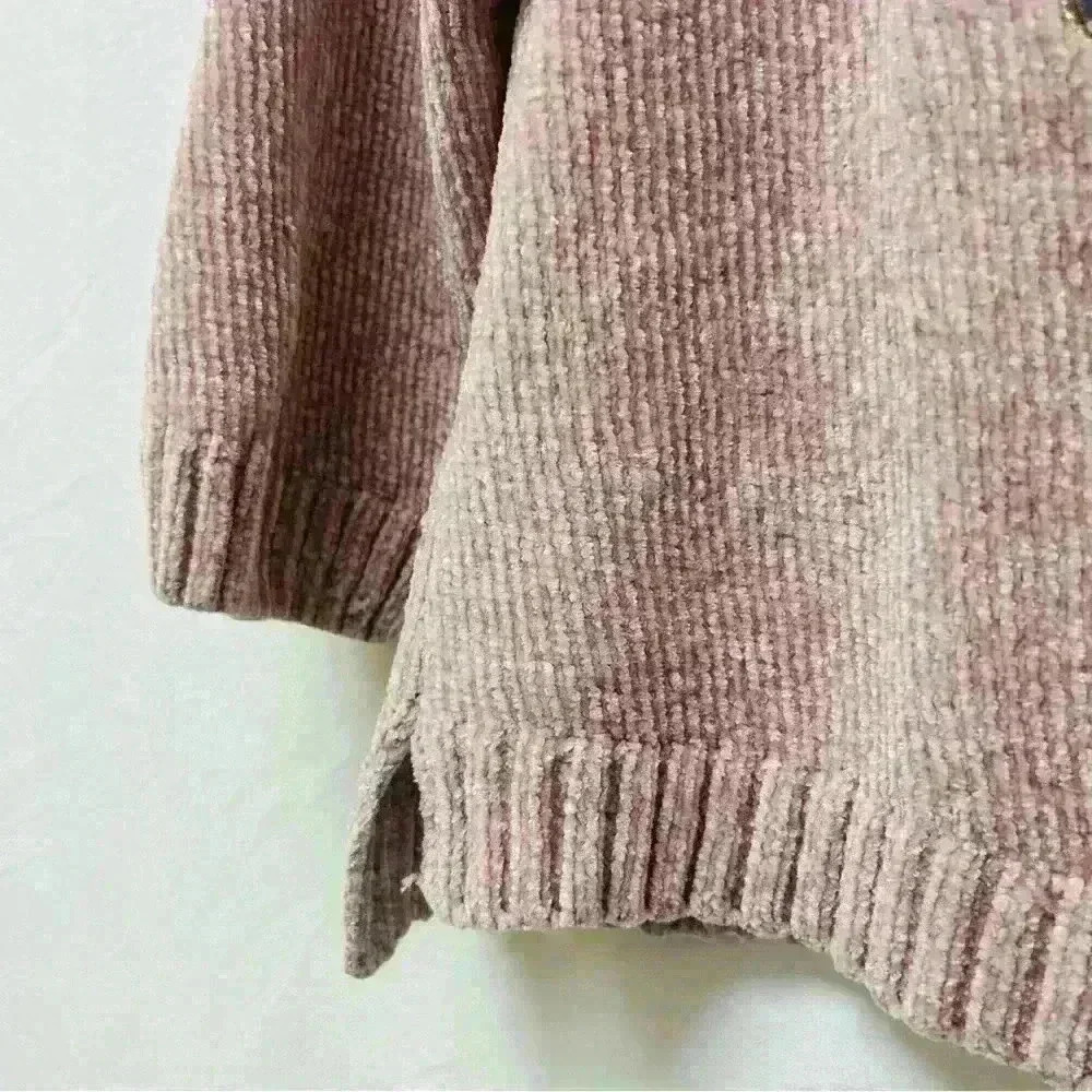 Btween little girls pink sweater with flower patch size 10 - Picture 5 of 9